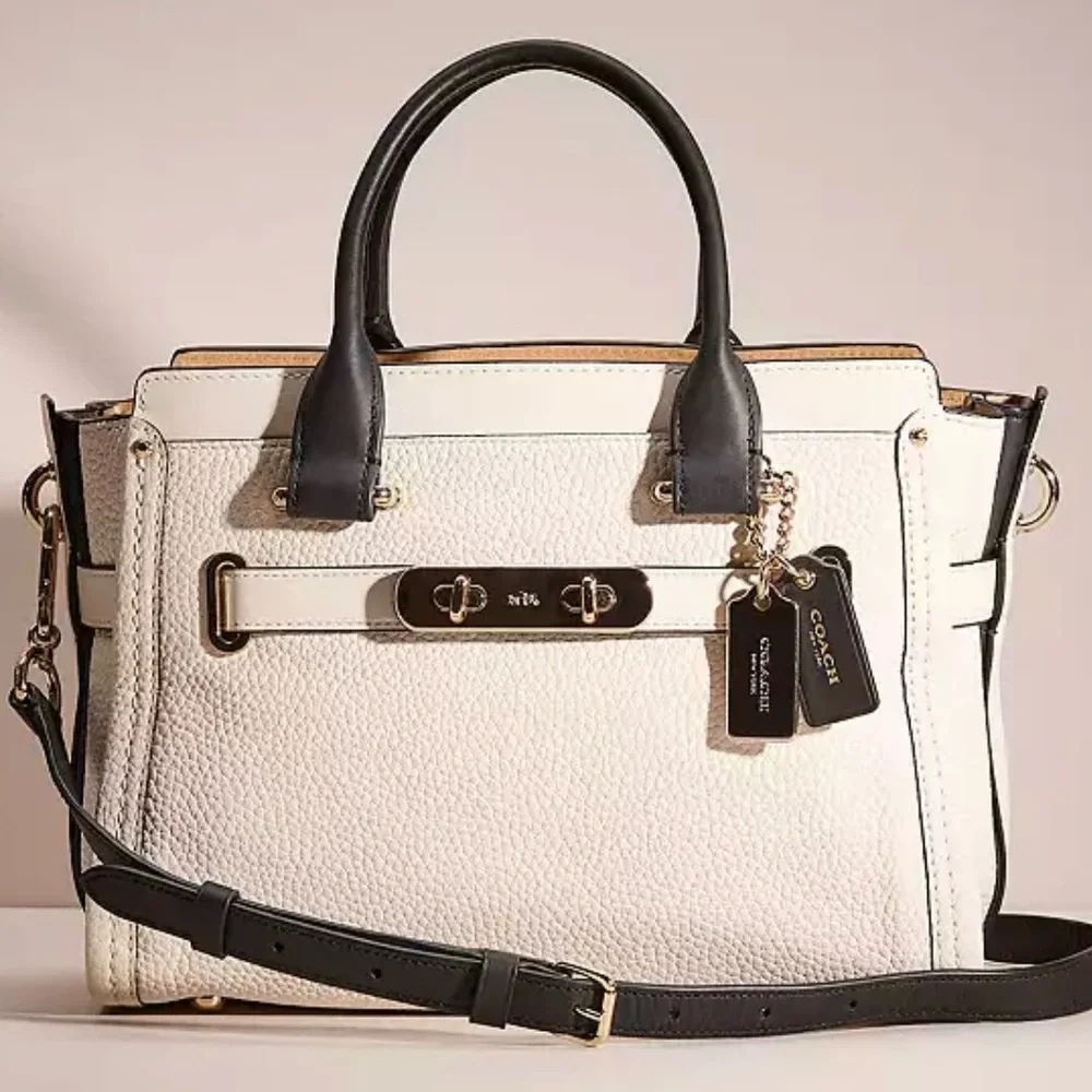 COACH Swagger 27 in Colorblock Light Gold Chalk Multi - Picture 14 of 16
